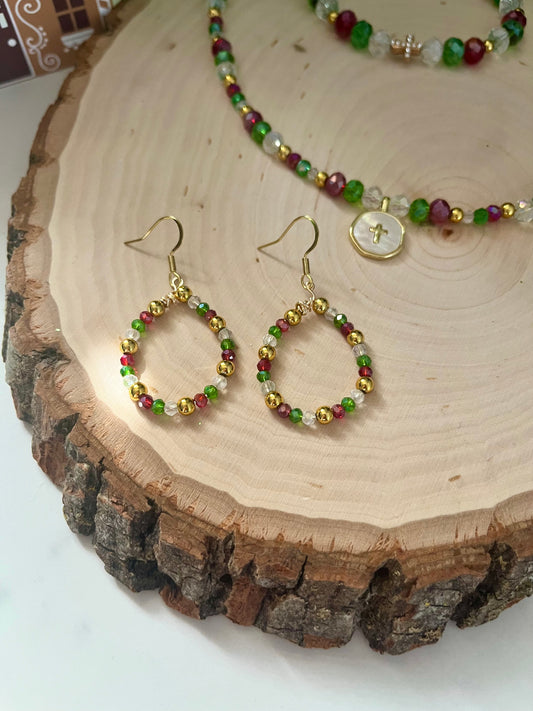 Christmas Cross Jewelry Set – Christian Gift for Women