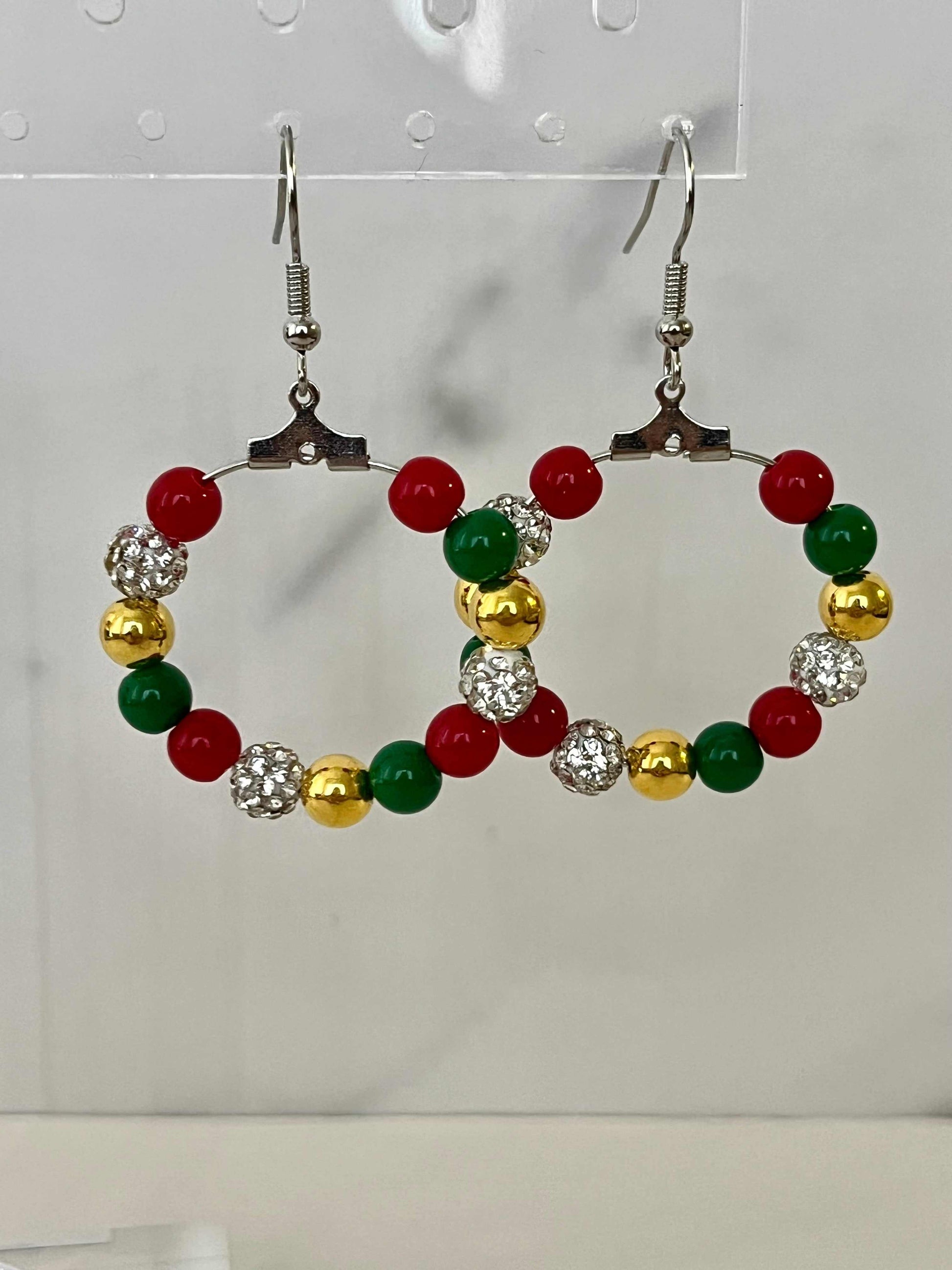 Christmas Hoop Earrings - Jesus Is The Reason Holiday Jewelry