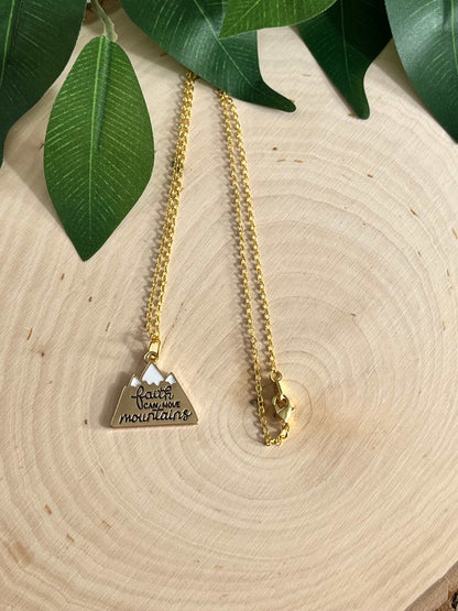 16K gold necklace with faith pendant, inspiring Christian gift.