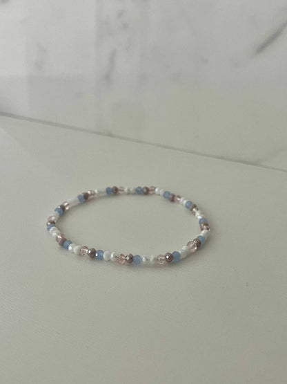Blue Purple Crystal Bead Bracelet with vibrant gemstone beads for a stylish and colorful accessory.