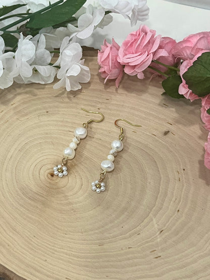Pearl Daisy Gold Earrings – Christian Jewelry Inspired by Proverbs 31