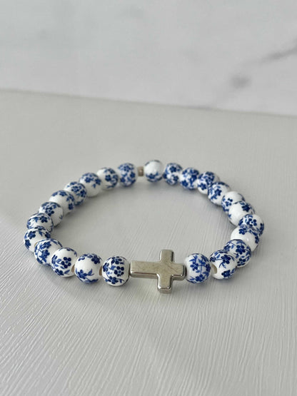 Cross Bead Bracelet Collection, faith-inspired jewelry, perfect for daily wear or gifts

