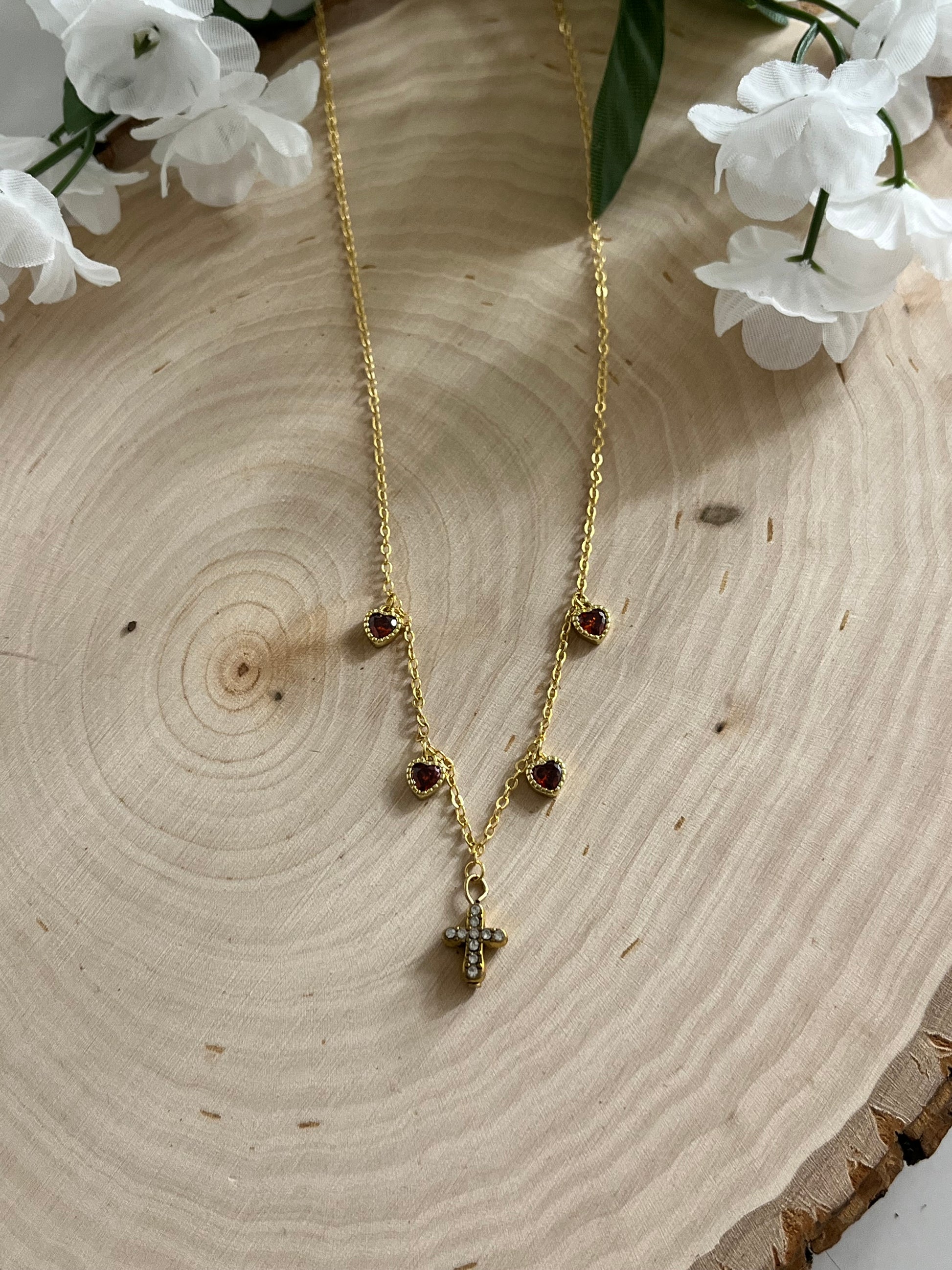 Everlasting Love Gold Necklace – Elegant 16K Gold Pendant for Women, Christian Jewelry Gift