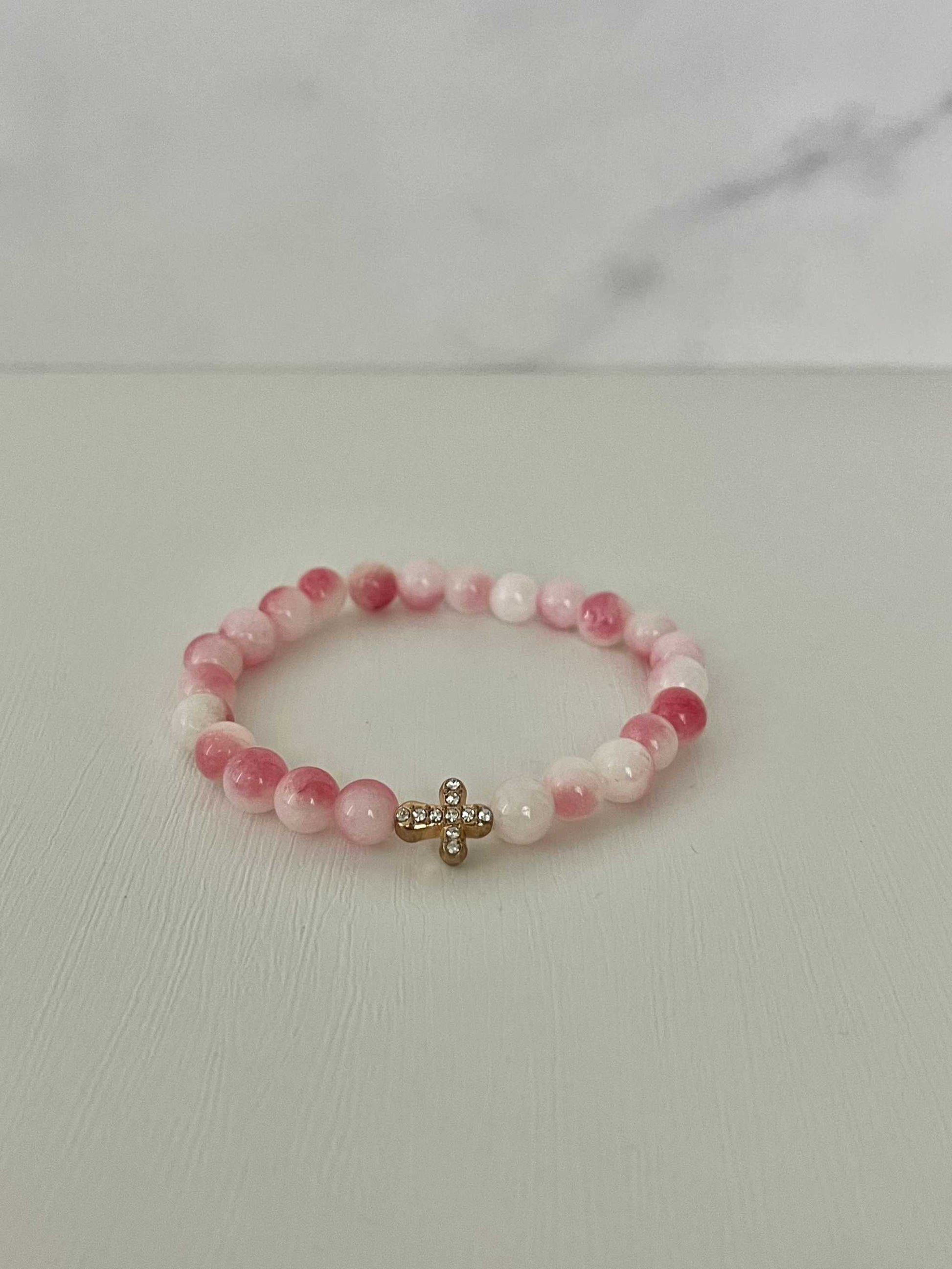 Cross Bead Bracelet Collection, faith-inspired jewelry, perfect for daily wear or gifts

