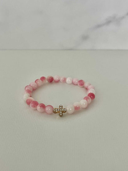 Cross Bead Bracelet Collection, faith-inspired jewelry, perfect for daily wear or gifts

