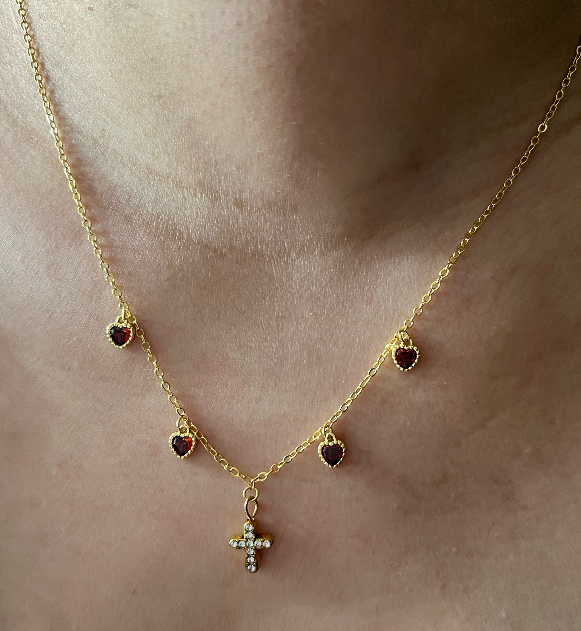 Everlasting Love Gold Necklace – Elegant 16K Gold Pendant for Women, Christian Jewelry Gift