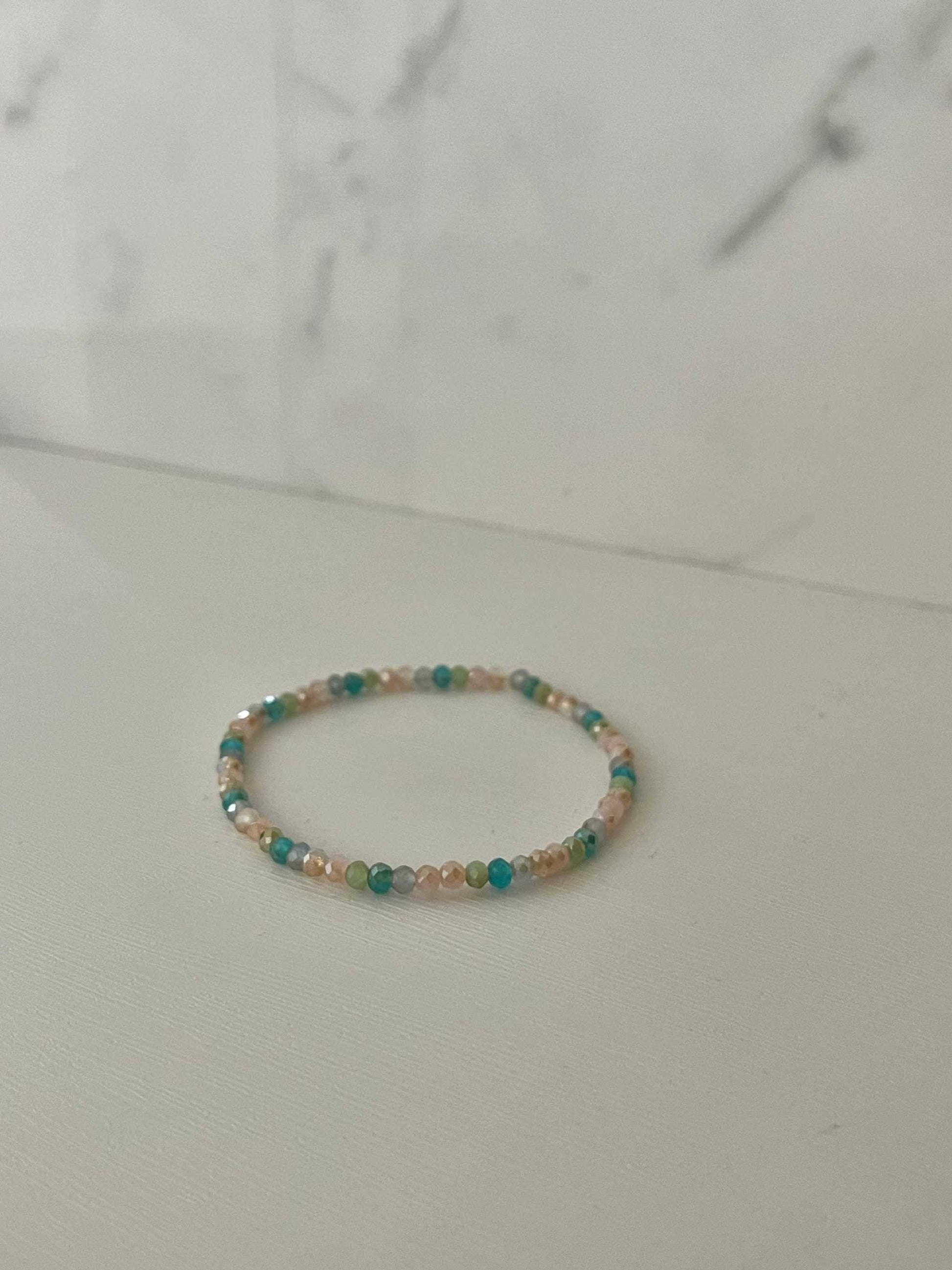 Multicolored jeweled beadeMulticolor Jeweled Beaded Bracelet featuring vibrant beads, perfect for adding a colorful touch to your jewelry collection.d bracelet