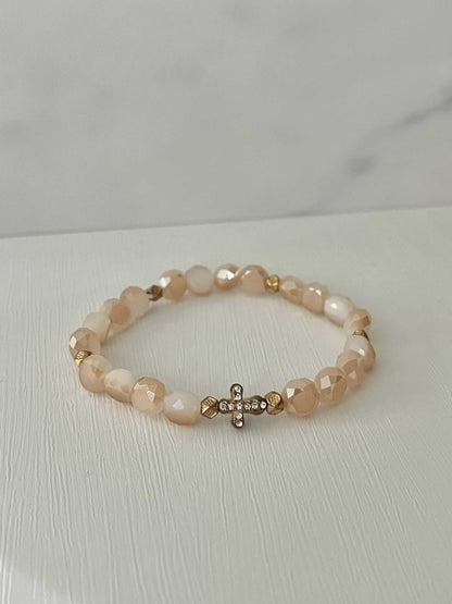 Cross Bead Bracelet Collection, faith-inspired jewelry, perfect for daily wear or gifts

