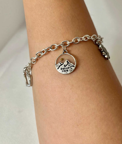 Sterling Silver Bracelet with Christian Charm – Handmade Jewelry

