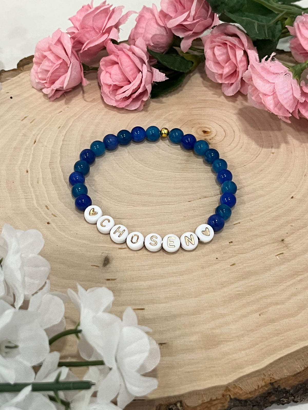 Jade Chosen Bead Bracelet – elegant stone jewelry with a faith-inspired meaning.
