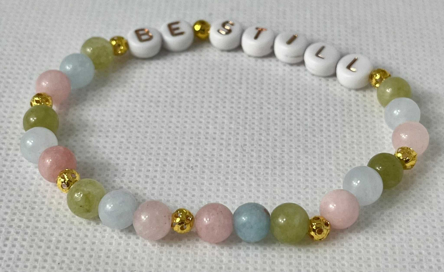Bead Bracelet - Be Still Bible Verse Faith Jewelry with high-quality beads and scripture charm