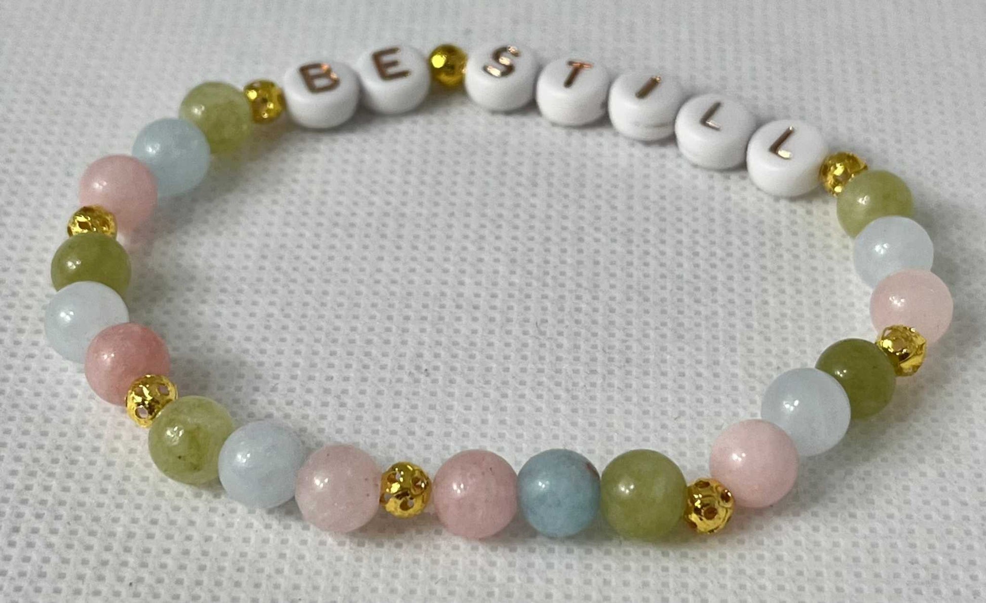 Bead Bracelet - Be Still Bible Verse Faith Jewelry with high-quality beads and scripture charm