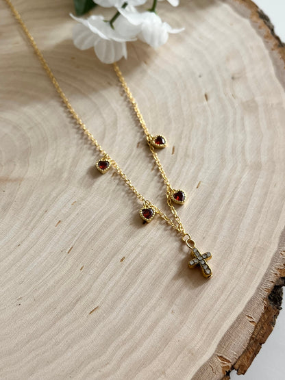 Everlasting Love Gold Necklace – Elegant 16K Gold Pendant for Women, Christian Jewelry Gift