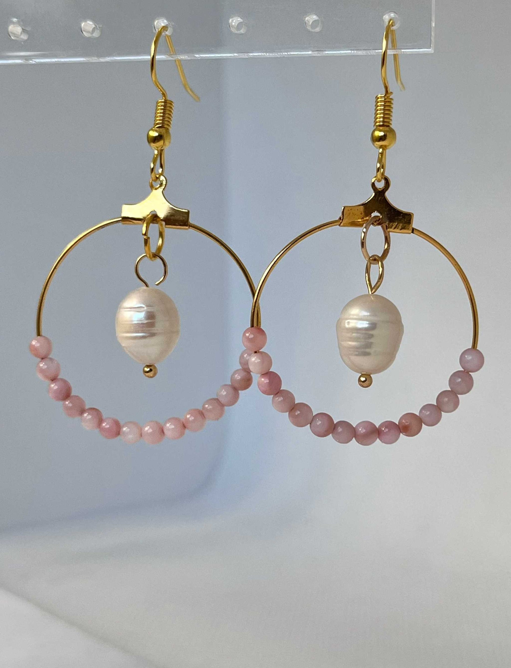Faith Pearl Pink Earrings – Proverbs 31 inspired Christian jewelry.

