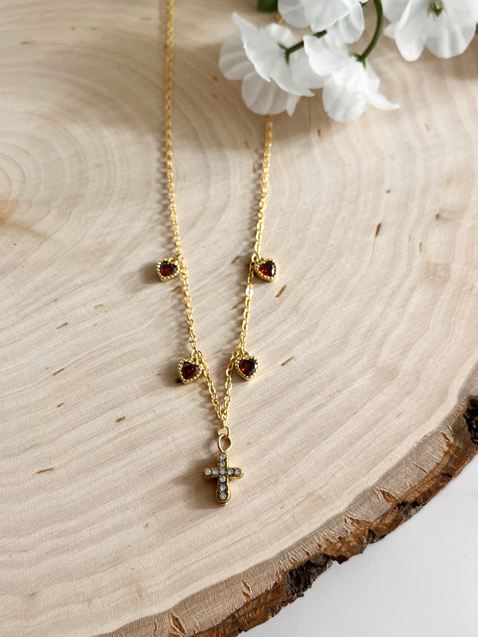 Everlasting Love Gold Necklace – Elegant 16K Gold Pendant for Women, Christian Jewelry Gift