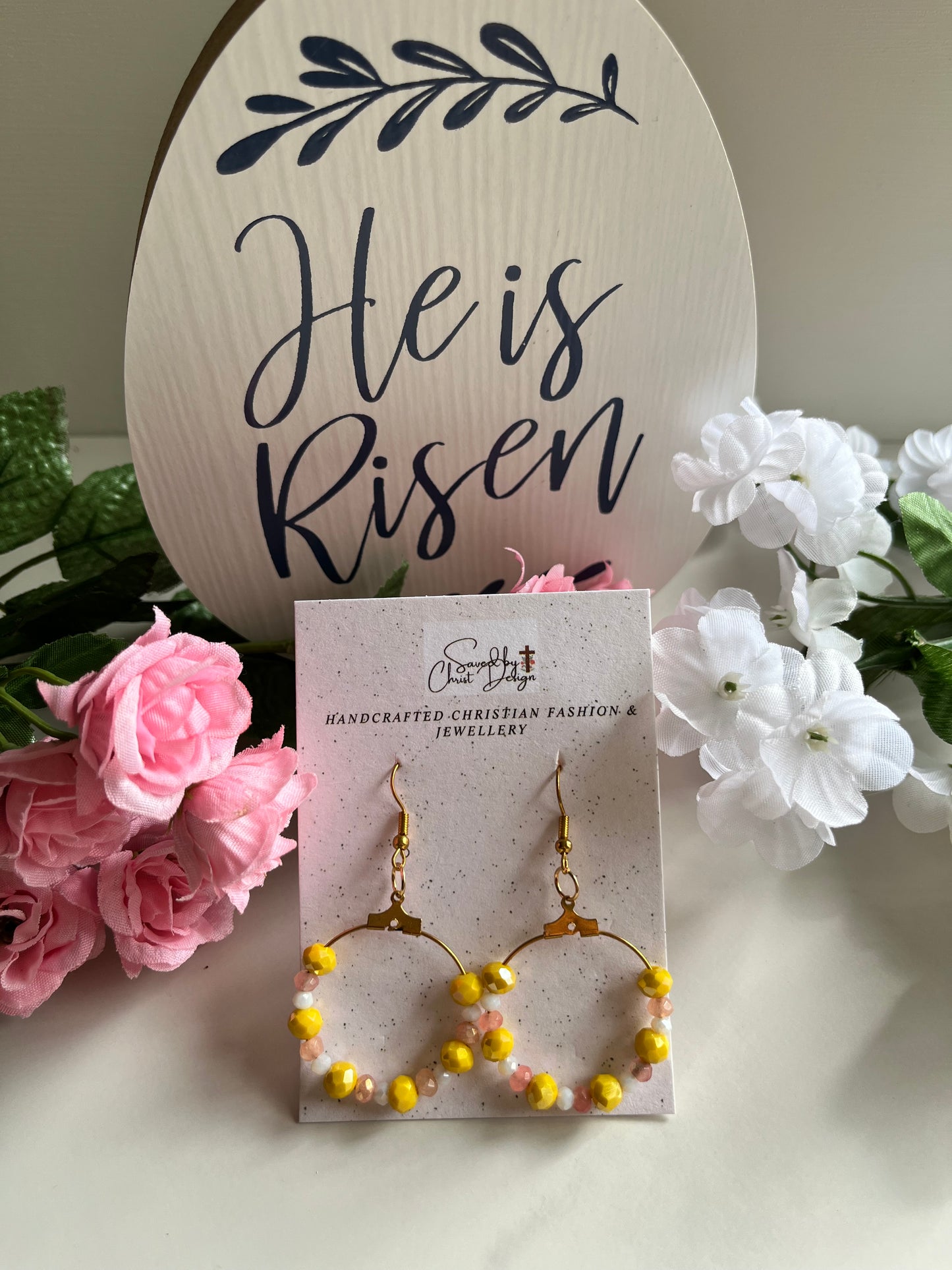 Pendientes aros oro cristal facetado melocotón amarillo