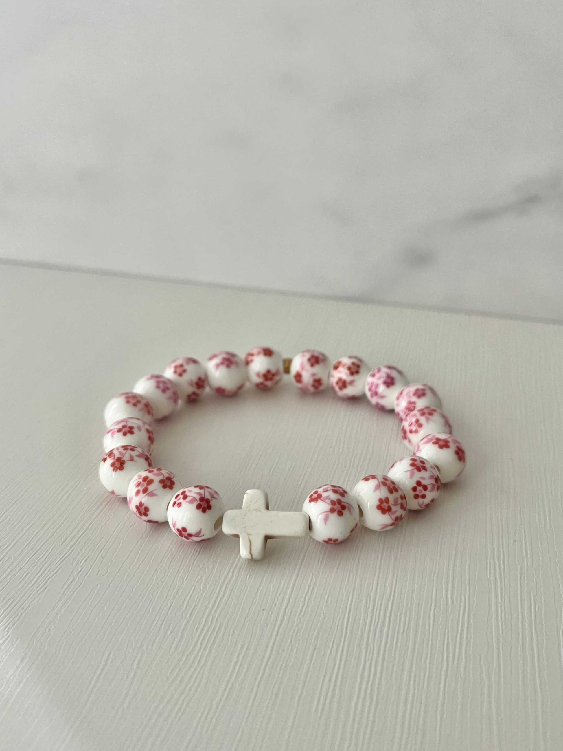 Cross Bead Bracelet Collection, faith-inspired jewelry, perfect for daily wear or gifts

