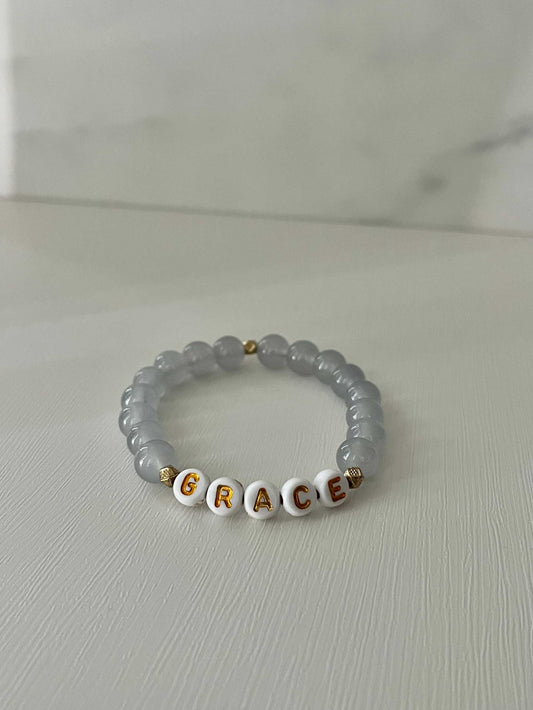 Grace Glass Bead Bracelet - Elegant Christian Jewelry