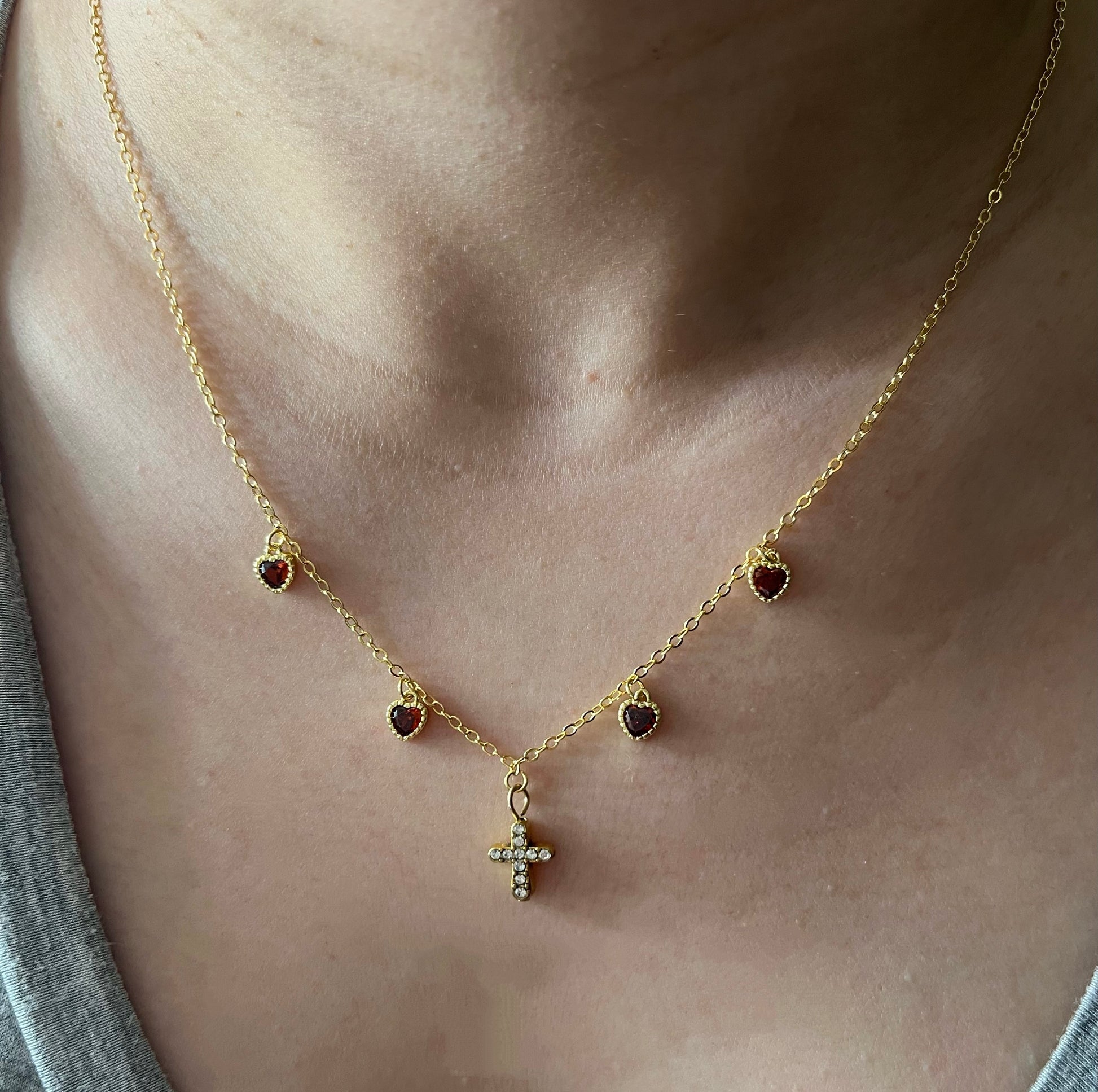 Everlasting Love Gold Necklace – Elegant 16K Gold Pendant for Women, Christian Jewelry Gift