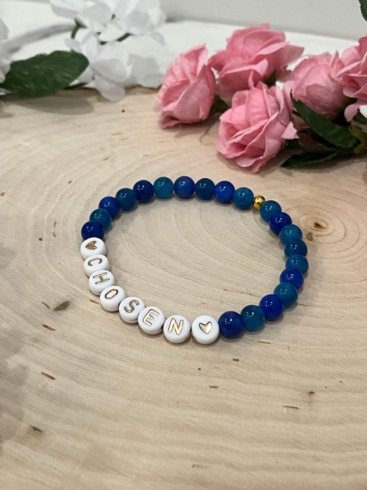 Jade Chosen Bead Bracelet – elegant stone jewelry with a faith-inspired meaning.