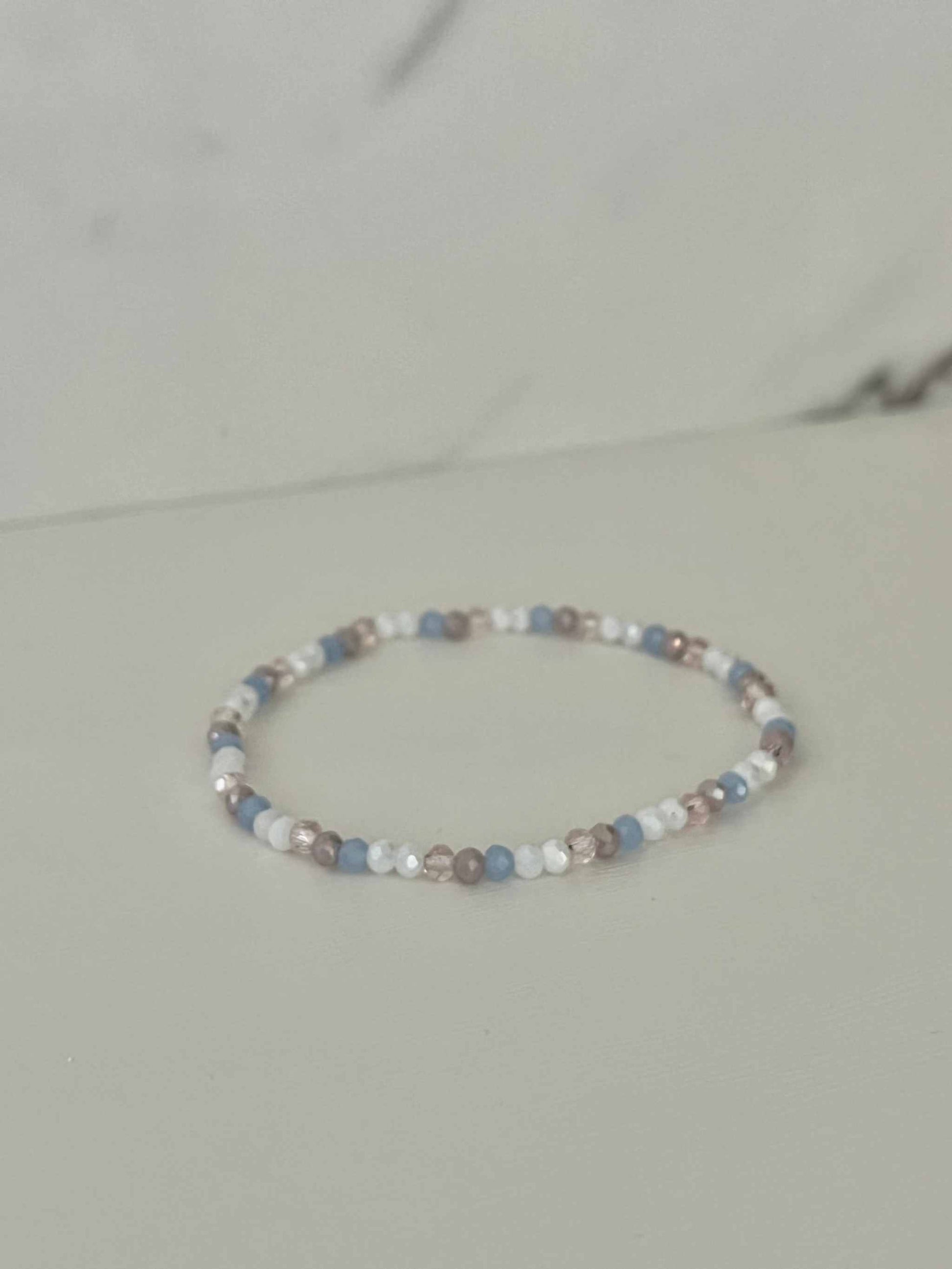 Blue Purple Crystal Bead Bracelet with vibrant gemstone beads for a stylish and colorful accessory.