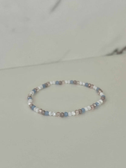 Blue Purple Crystal Bead Bracelet with vibrant gemstone beads for a stylish and colorful accessory.