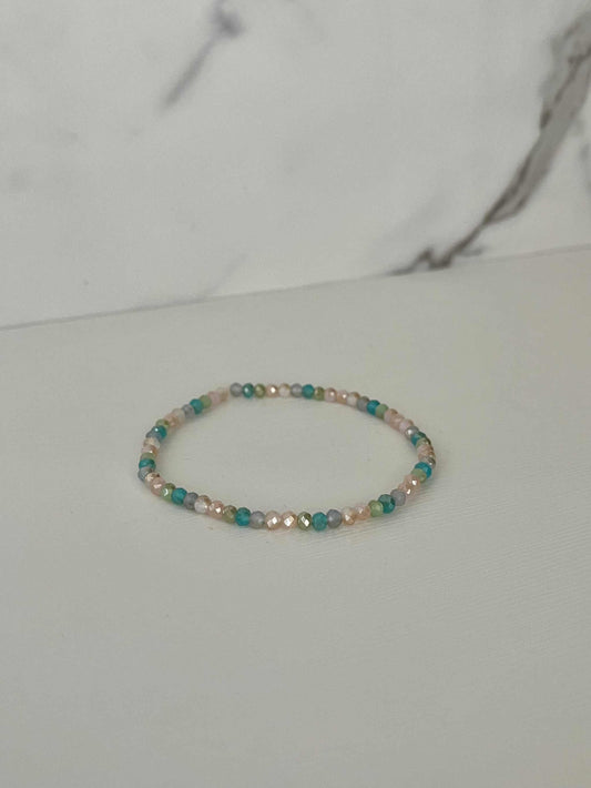 Multicolored jeweled beaded bMulticolor Jeweled Beaded Bracelet featuring vibrant beads, perfect for adding a colorful touch to your jewelry collection.racelet
