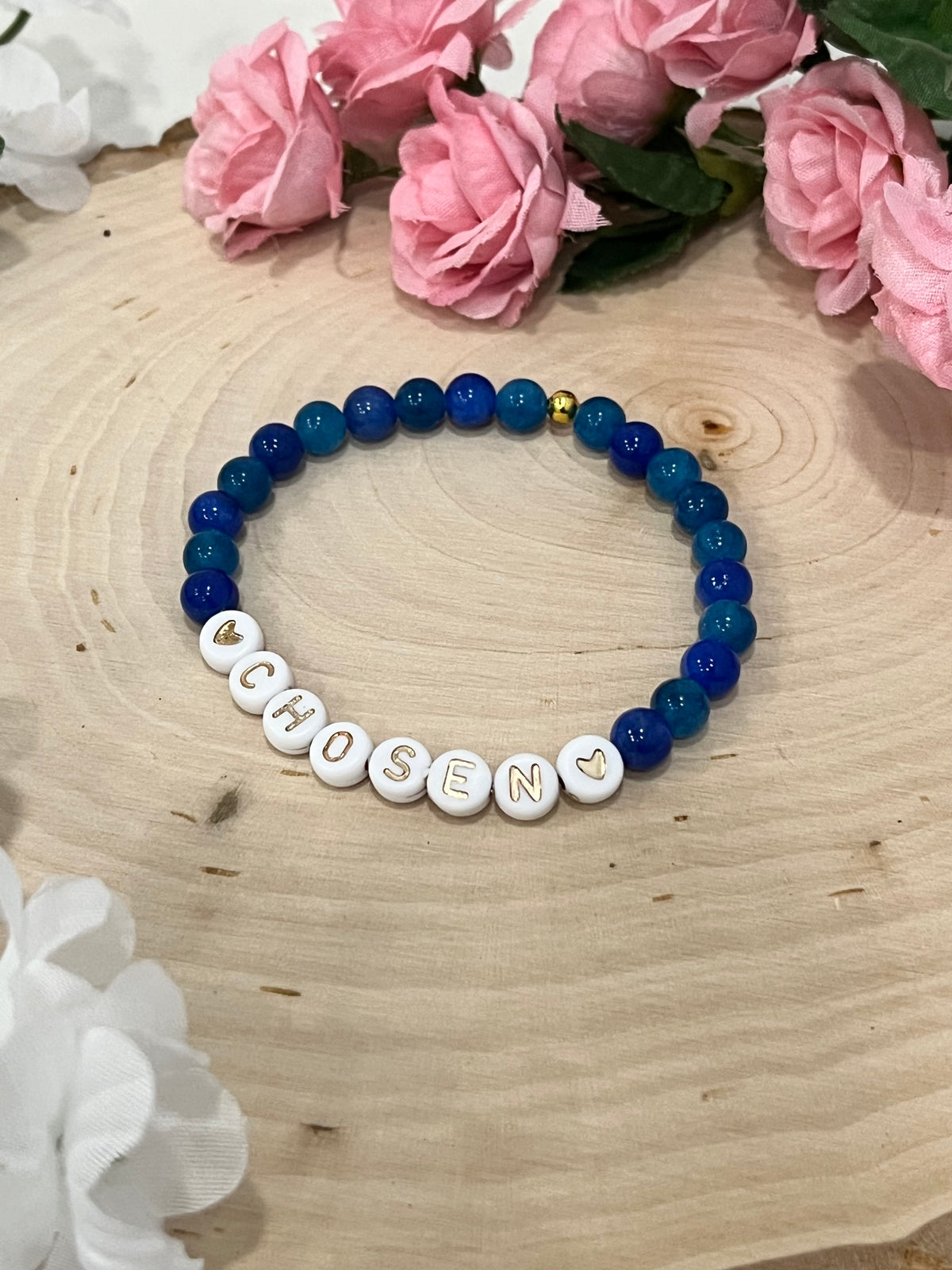 Jade Chosen Bead Bracelet – elegant stone jewelry with a faith-inspired meaning.