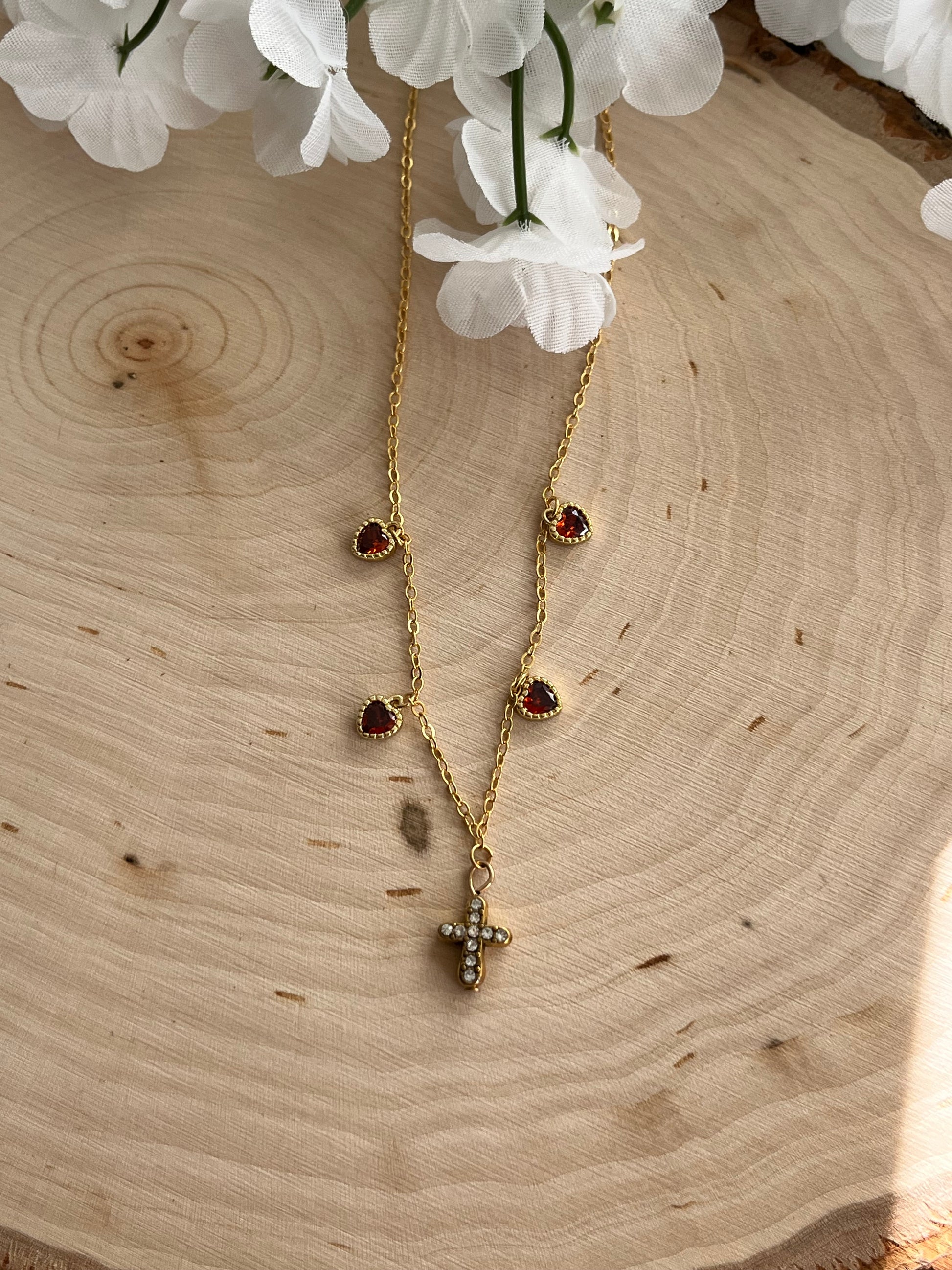 Everlasting Love Gold Necklace – Elegant 16K Gold Pendant for Women, Christian Jewelry Gift