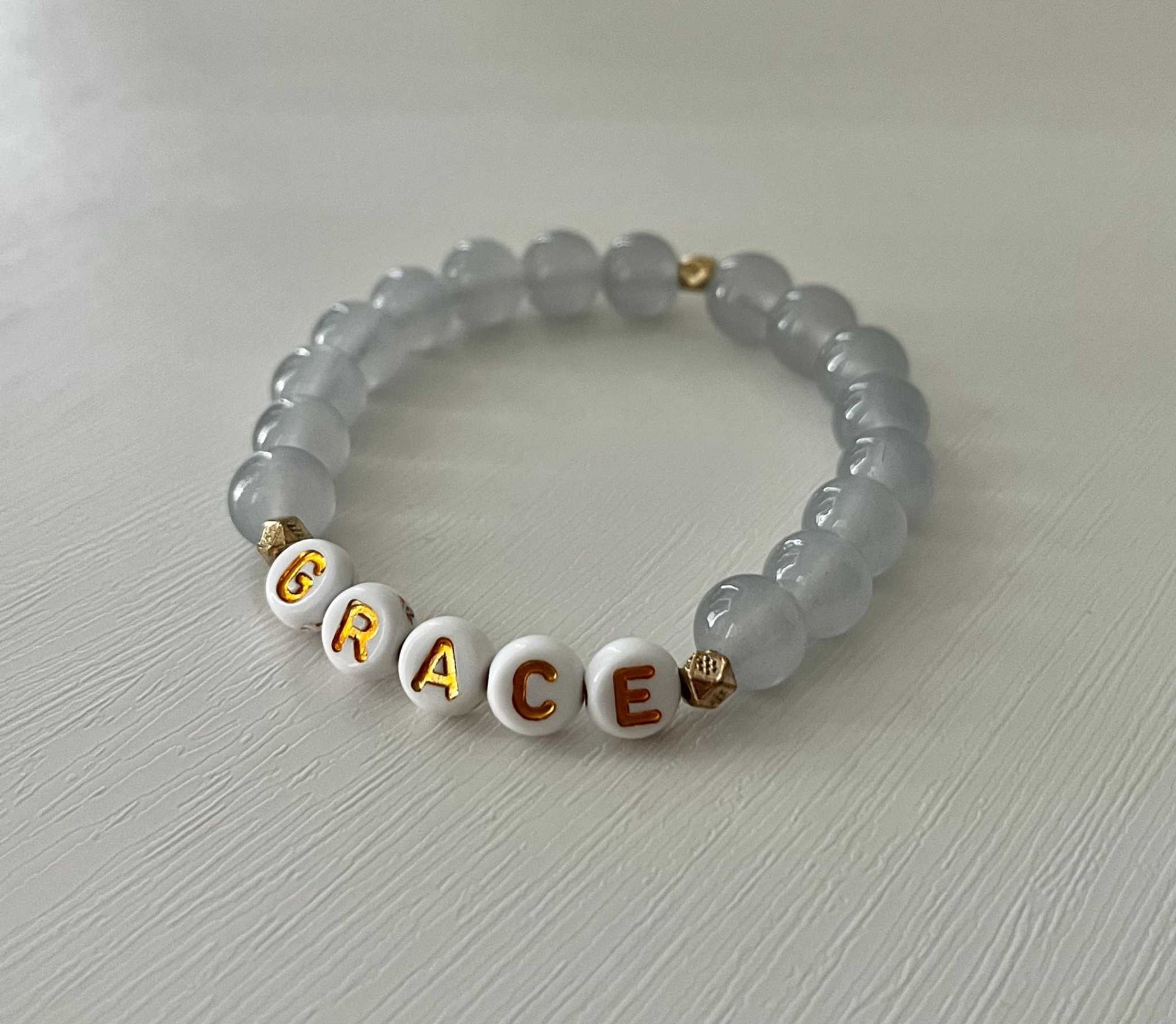 Grace Glass Bead Bracelet - Elegant Christian Jewelry