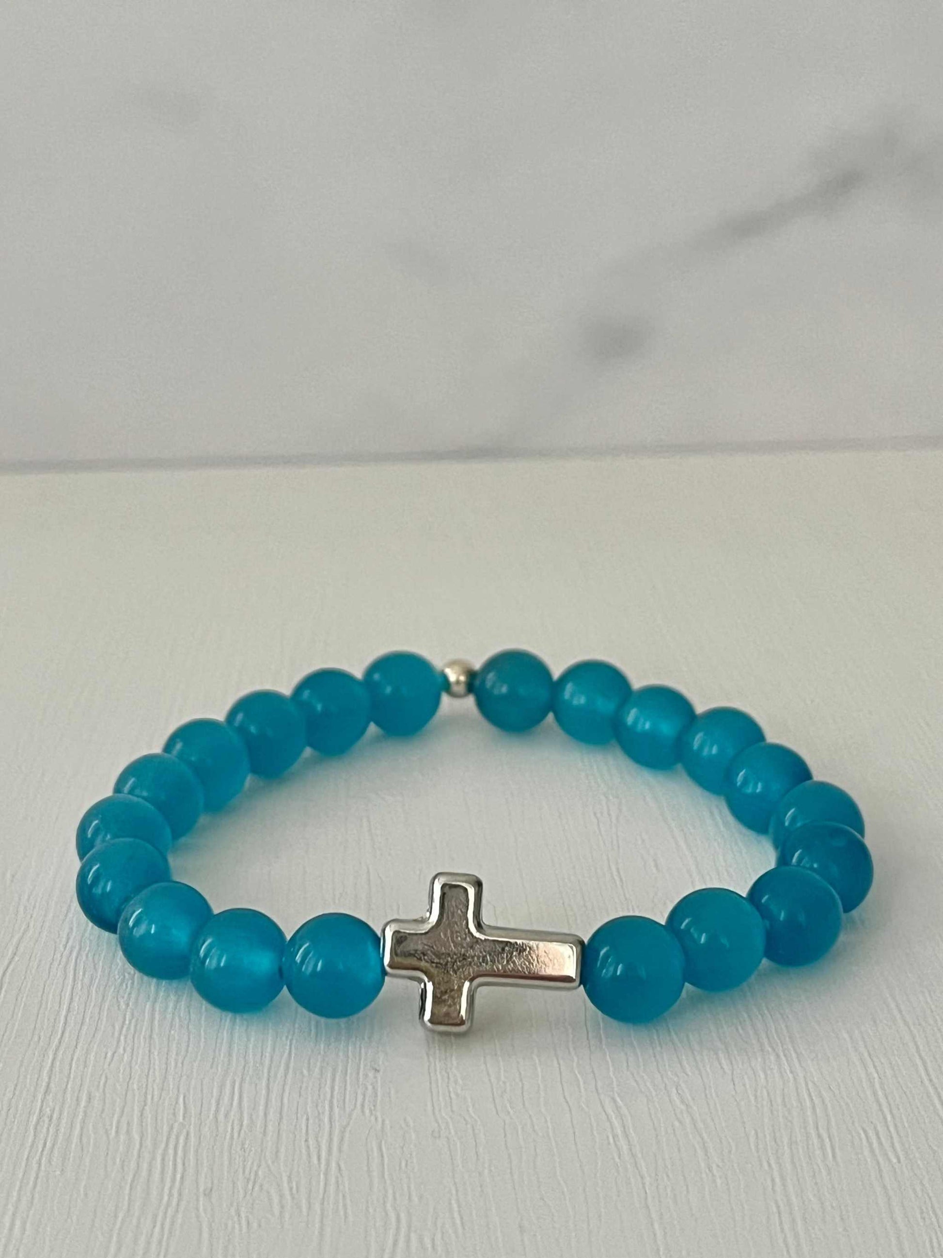Cross Bead Bracelet Collection, faith-inspired jewelry, perfect for daily wear or gifts

