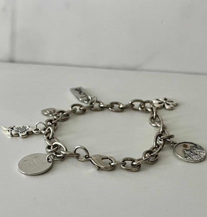 Sterling Silver Christian Bracelet - Faith-Inspired Charm Jewelry