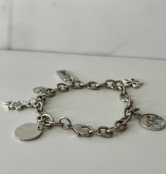 Sterling Silver Christian Bracelet - Faith-Inspired Charm Jewelry