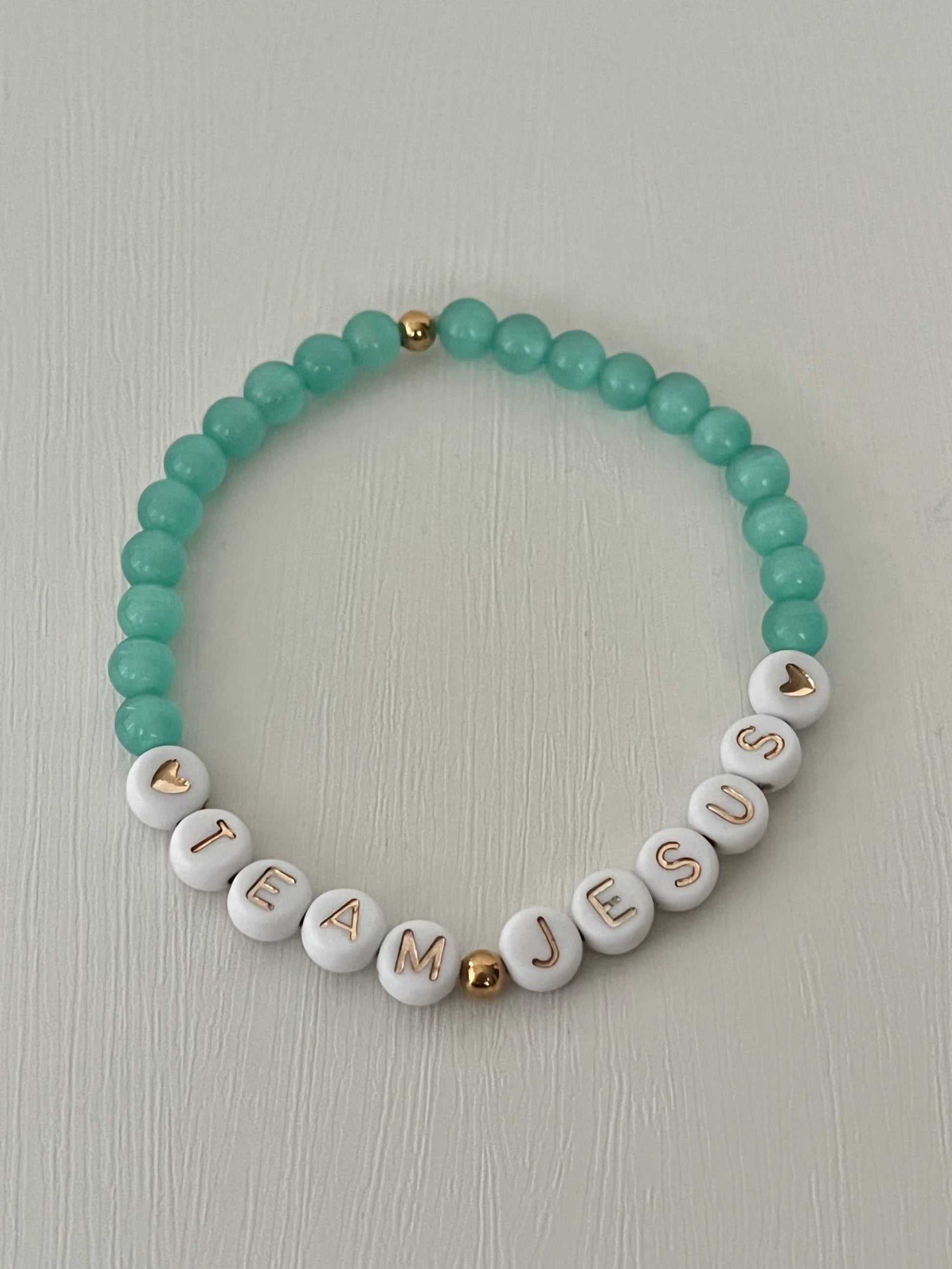 Opal Iridescent Bead Bracelet – Team Jesus multicolor faith jewelry.

