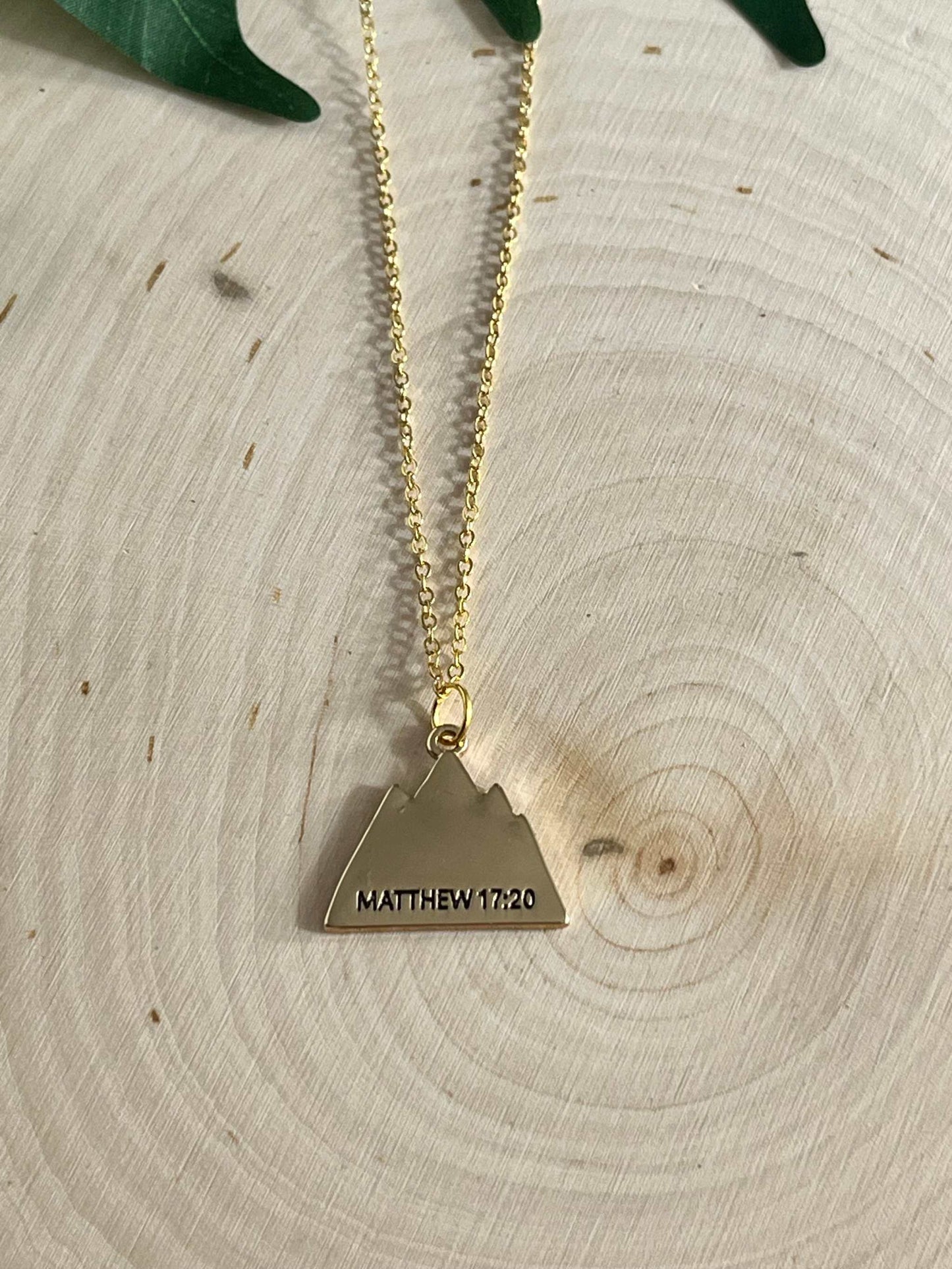 16K gold necklace with faith pendant, inspiring Christian gift.