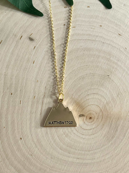 16K gold necklace with faith pendant, inspiring Christian gift.