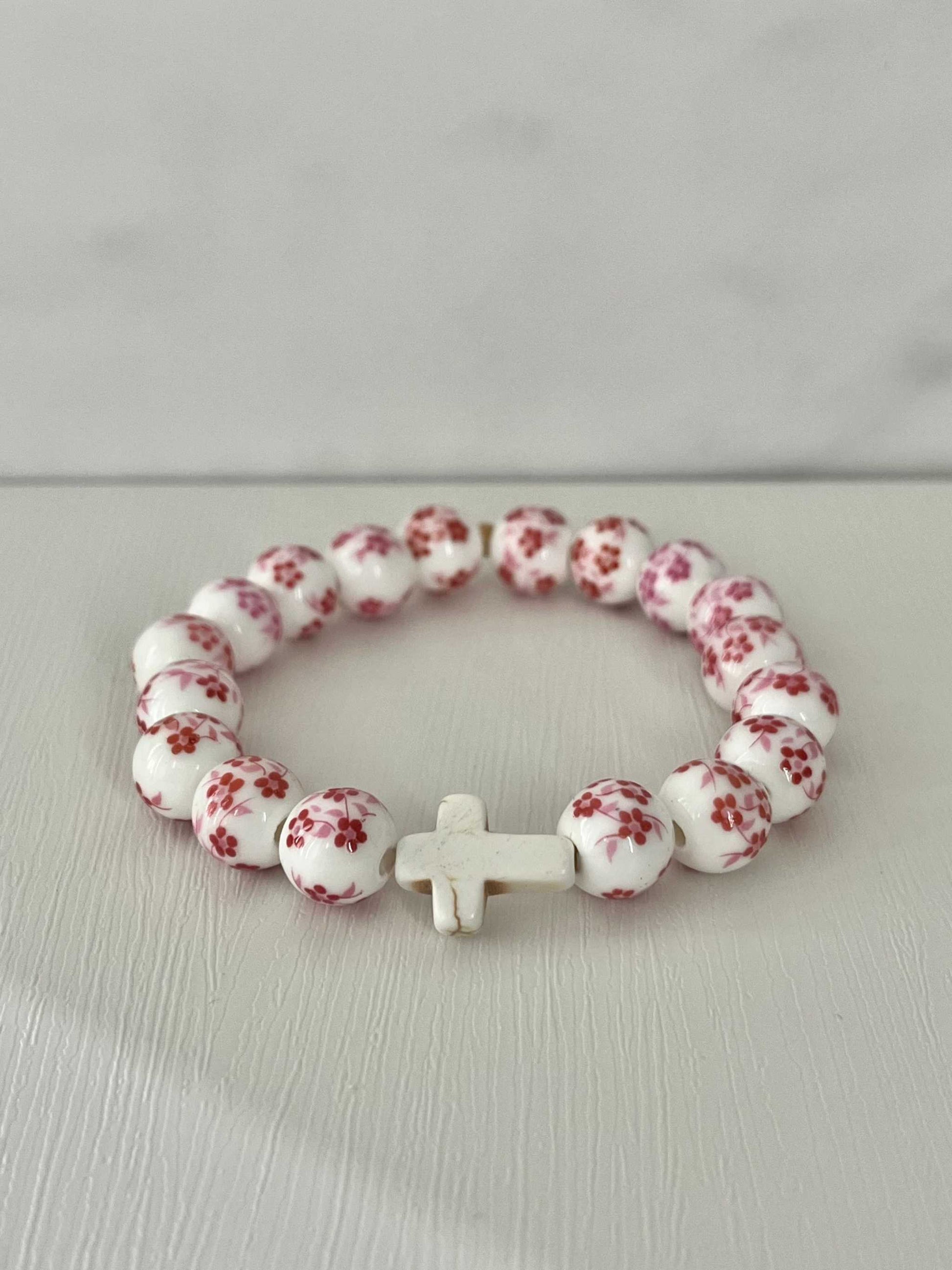 Cross Bead Bracelet Collection, faith-inspired jewelry, perfect for daily wear or gifts


