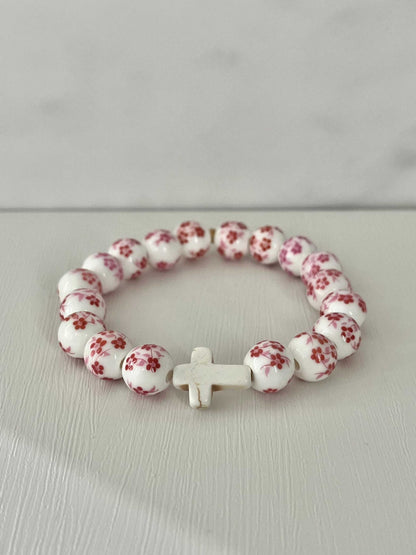 Cross Bead Bracelet Collection, faith-inspired jewelry, perfect for daily wear or gifts

