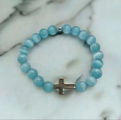 Cross Bead Bracelet Collection, faith-inspired jewelry, perfect for daily wear or gifts


