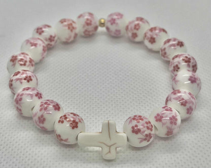 Cross Bead Bracelet Collection, faith-inspired jewelry, perfect for daily wear or gifts

