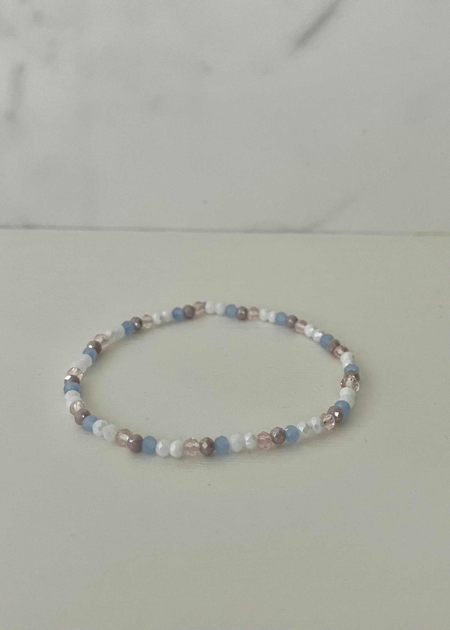 Blue Purple Crystal Bead Bracelet with vibrant gemstone beads for a stylish and colorful accessory.