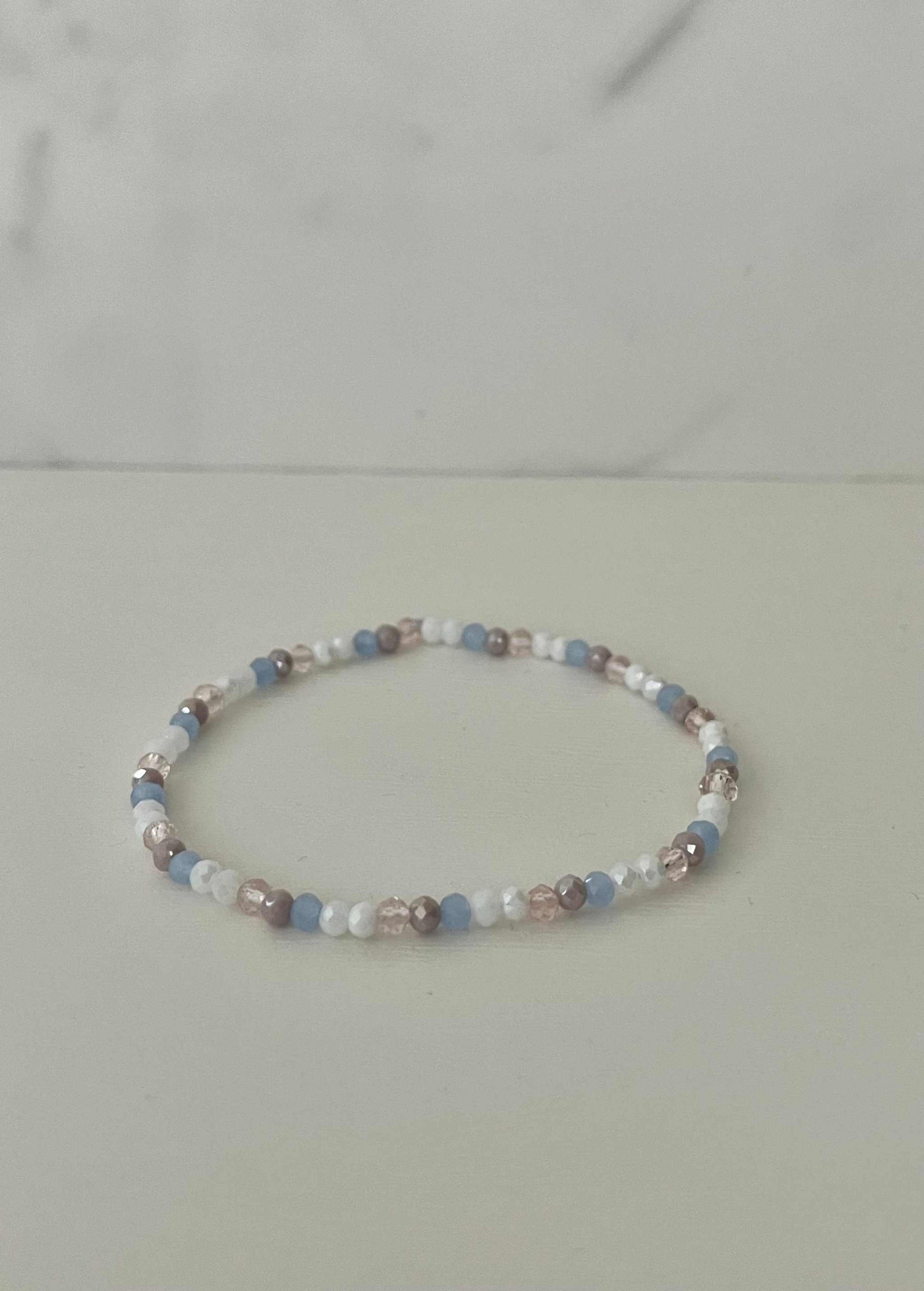 Blue Purple Crystal Bead Bracelet with vibrant gemstone beads for a stylish and colorful accessory.