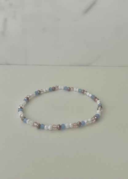 Blue Purple Crystal Bead Bracelet with vibrant gemstone beads for a stylish and colorful accessory.
