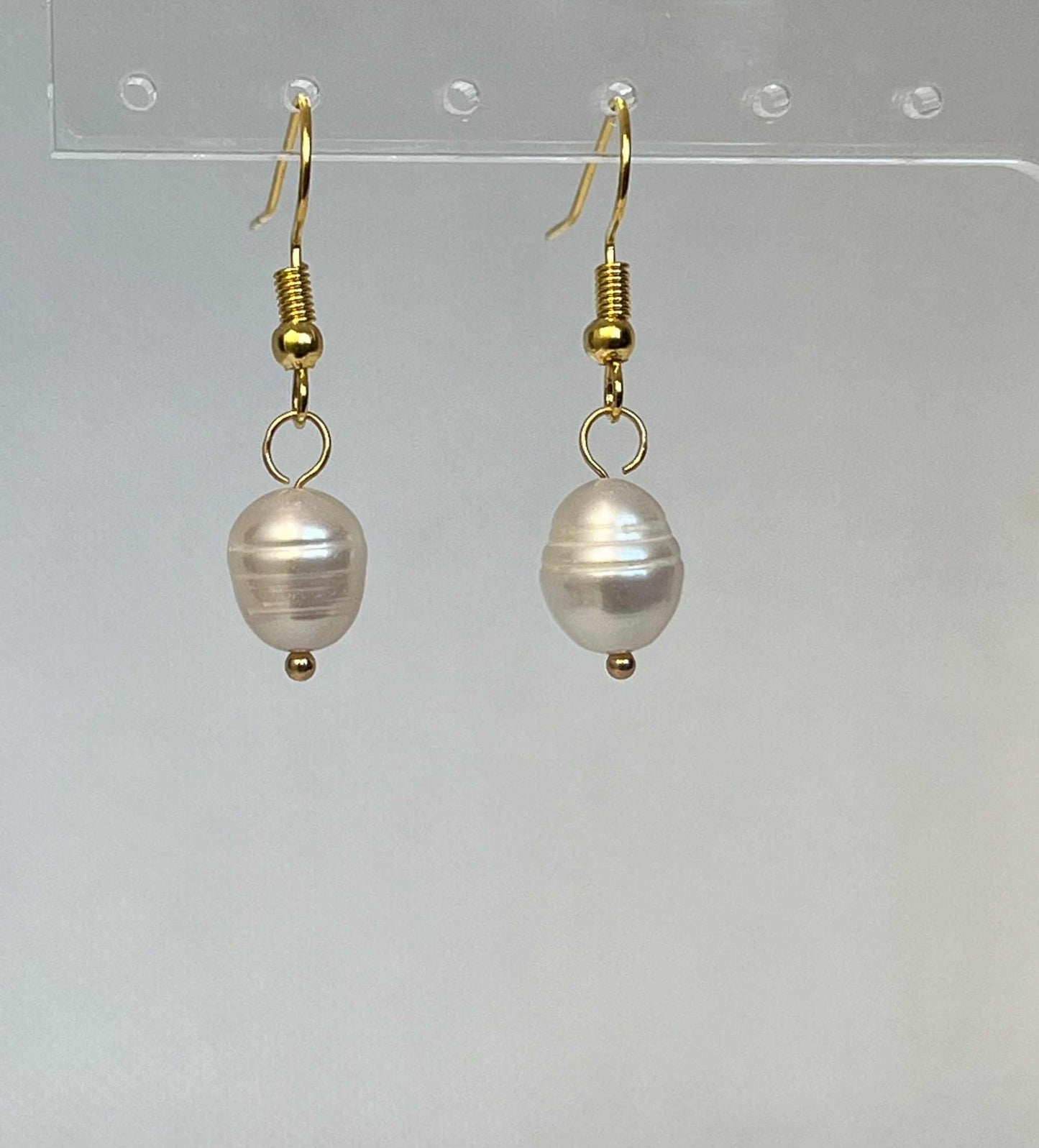 Gold Earrings with pearls – 18K faith jewelry inspired by Proverbs 31.

