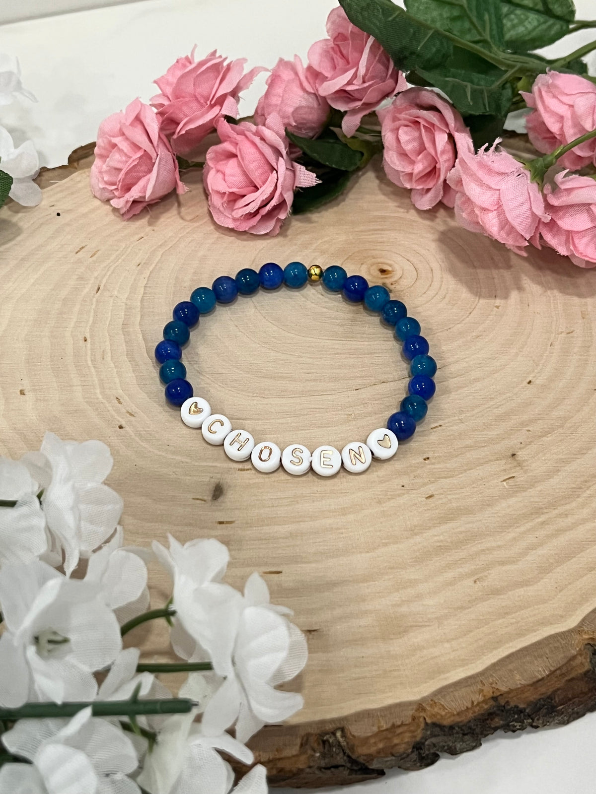 Jade Chosen Bead Bracelet – elegant stone jewelry with a faith-inspired meaning.