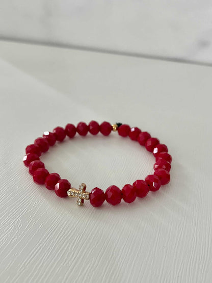Cross Bead Bracelet Collection, faith-inspired jewelry, perfect for daily wear or gifts

