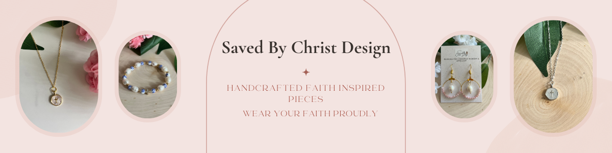 Banner highlighting Christian jewelry, including handcrafted necklaces, bracelets, earrings, and faith-inspired designs. Features soft pastel tones and gold accents. Optimized for Shopify and Google search.