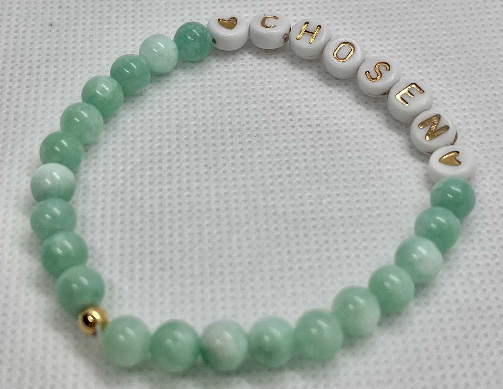 Jade Chosen Bead Bracelet – elegant stone jewelry with a faith-inspired meaning.


