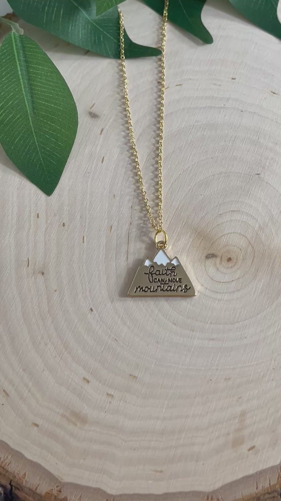 Faith Pendant Necklace - 16K Gold, Inspiring Christian Jewelry, Faith-Based Gift