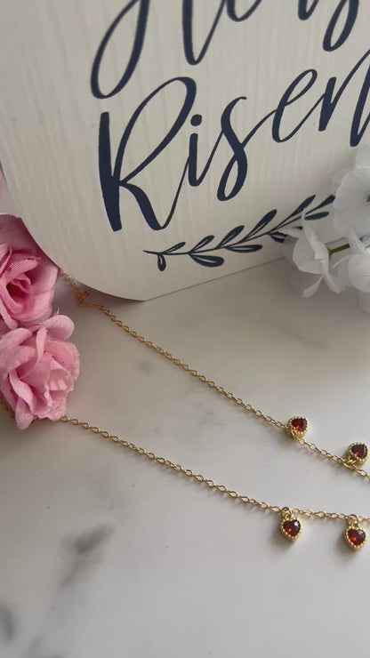 Everlasting Love Gold Necklace – 16K Chain 18K Gold Heart Cross
